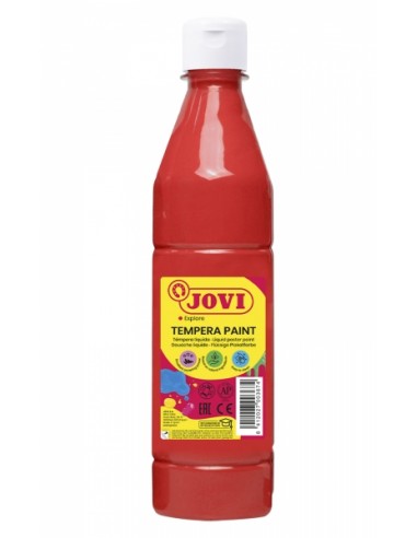 Jovi Tempera Paint Tempera Liquida - Base Agua - Lista para Usar - Alto Poder Cubriente - Secado Rapido - Excelente Fluidez -