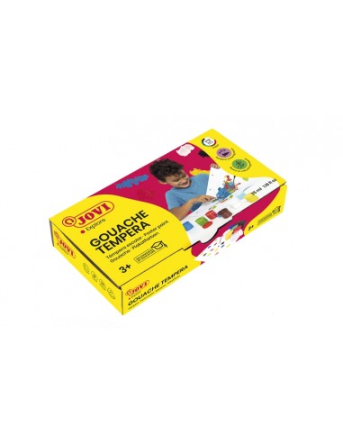 Jovi Gouache Tempera Estuche de 7 Botes 35ml - Mezclables - para Papel-Cartulina-Madera-Tela-Pasta de Modelar y Fango -