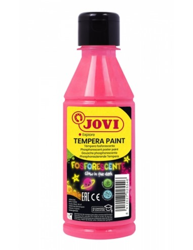 Jovi Tempera Paint Tempera Liquida Fosforescente - Brilla en la Oscuridad - Secado Rapido - Excelente Rendimiento - Facil