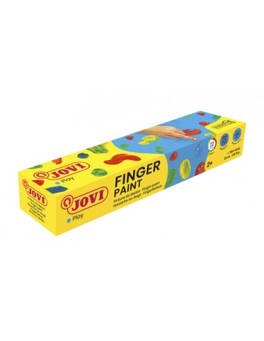 Jovi Finger Paint Estuche de 5 Botes 35ml Pintura de Dedos - Ingredientes Naturales - Mezclables - Textura Gelatinosa -