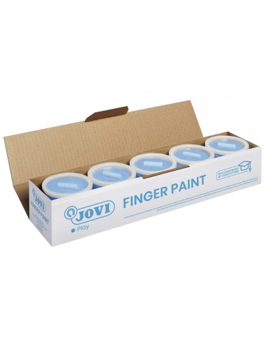 Jovi Bote de Pintura de Dedos - 125ml Pintura de Dedos - Colores Mezclables - Textura Gelatinosa - Lavable - sin Gluten Ni