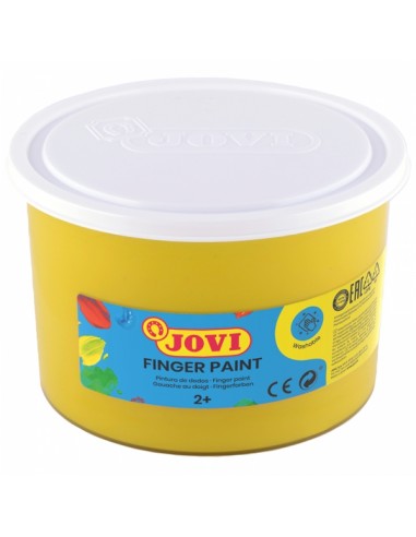 Jovi Finger Paint Bote de 500ml Pintura de Dedos - Ingredientes Naturales - Colores Mezclables - Textura Gelatinosa - Lavable