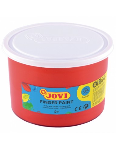 Jovi Finger Paint Bote de 500ml Pintura de Dedos - Ingredientes Naturales - Colores Mezclables - Textura Gelatinosa - Lavable