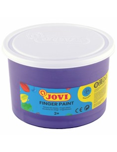 Jovi Finger Paint Bote de 500ml - Ingredientes Naturales - Colores Mezclables - Textura Gelatinosa - Lavable - Color Morado