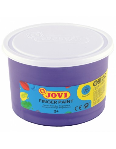 Jovi Finger Paint Bote de 500ml - Ingredientes Naturales - Colores Mezclables - Textura Gelatinosa - Lavable - Color Morado