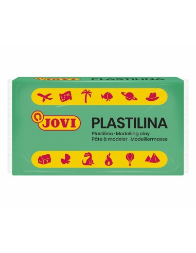 Jovi Caja de 30 Pastillas de Plastilina 50gr - Muy Moldeable - No Se Seca - sin Gluten - Inocua-- Color Verde