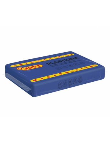 Jovi Caja de 15 Pastillas de Plastilina 350gr - Muy Moldeable - No Se Seca - Ideal para Figuras en Volumen - Color Azul