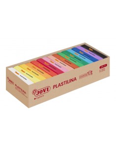 Jovi Expositor de 15 Pastillas de Plastilina 350gr - Muy Moldeable - No Se Seca - Color Surtido