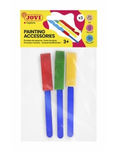 Jovi Painting Accessories Bolsa con 3 Pinceles de Espuma - Ideal para Cualquier Tipo de Pintura - Especial para Pintura de