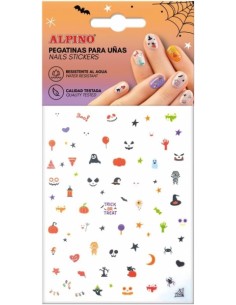 Alpino Pack de Pegatinas para Uñas Halloween - Autoadhesivas - Diseños Terrorificos