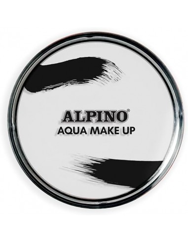Alpino Aqua Make-up Polvera de Maquillaje Facial Acuarelable - Se Lava con Agua y Jabon - Color Blanco