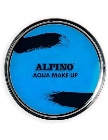 Alpino Aqua Make-up Polvera de Maquillaje Facial Acuarelable - Se Lava con Agua y Jabon - Color Azul