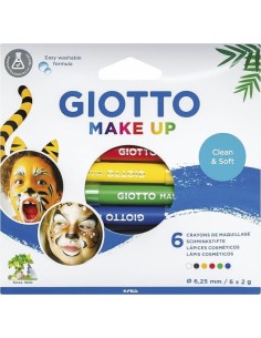 Giotto Make Up Classic Pack con 6 Lapices Cosmeticos - Se Lava con Agua - Dermatologicamente Testado - Colores Clasicos