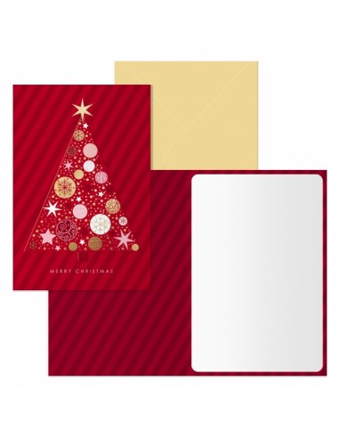 Dohe Abeto Pack de 6 Tarjetas de Felicitacion Navideña con Sobre - Tamaño Cerrada 11.5x17cm-Abierta 23x17cm - Papel Offset