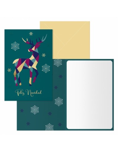 Dohe Heorot Pack de 6 Tarjetas de Felicitacion Navideña con Sobre - Tamaño Cerrada 11.5x17cm-Abierta 23x17cm - Papel