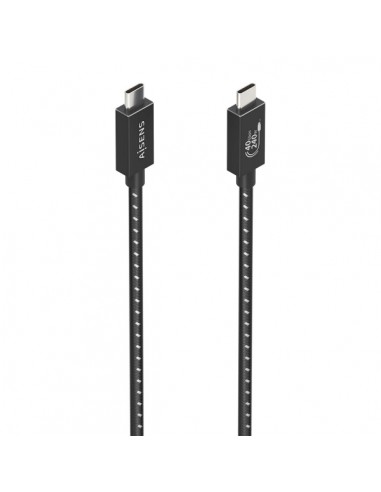 Aisens Cable USB4 Gen3x2 Aluminio 40Gbps 8K@60Hz 5A 48V 240W E-Mark - Tipo USB-C M-USB-C M - 1m - Color Negro