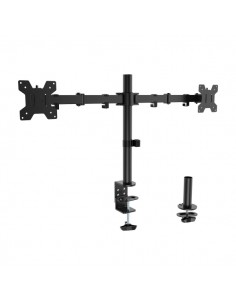 Aisens Soporte de Mesa Eco Giratorio e Inclinable para Monitor TV 10Kg (3 Pivotes - 2 Brazos) de 17-32" - Color Negro