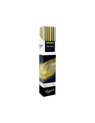 Fabrisa Space 2C Expositor de 30 Rollos de Papel Regalo - Papel Kraft Verjurado de 70gr - Medidas del Rollo 1x3m - Colores