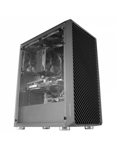 Mars Gaming MC-3000 Caja Aerodinamica - 4 Ventiladores FDB Silenciosos - Soporte para 6 Ventiladores - Amplio Espacio Interno