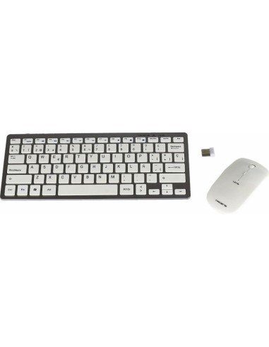Tacens Combo Teclado y Raton Inalambrico - Sensor Optico 1200-2000 DPI - Alcance 10m - Teclas Multimedia - Compatible
