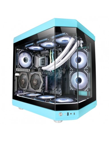 Mars Gaming MC-3T Caja Gaming Premium - Tres Paneles de Cristal Templado - Montaje Vertical de GPU - Capacidad para 10
