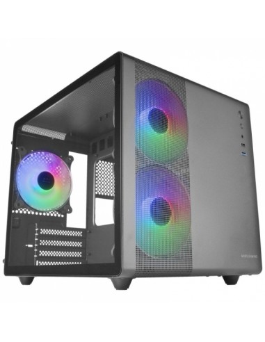 Mars Gaming MC-400 Caja Gaming Compacta - Doble Camara - Triple Refrigeracion FRGB - Ventana Cristal Templado - Panel Lateral
