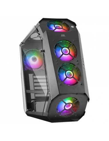 Mars Gaming MC51 Torre Premium - 5 Ventiladores ARGB - Controladora con Mando - Doble Ventana Cristal Templado - 40 Efectos