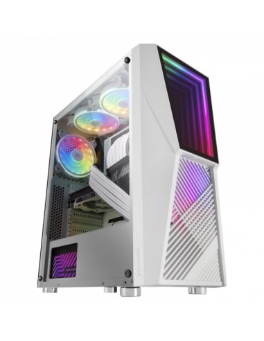 Mars Gaming MC777 Semitorre Gaming Premium - Espejo Infinito ARGB - 17 Modos de Luz - Refrigeracion Avanzada con 2