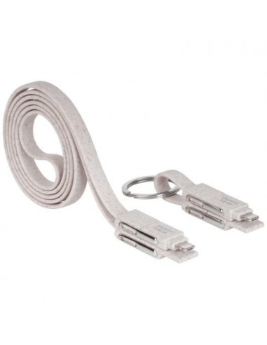 Mars Gaming MCA-ECO Pack de Cables Ecologicos - Fibra de Trigo - Antienredos - Carga Ultrarrapida 3.1A - Transferencia
