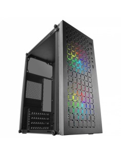 Mars Gaming MC-CORE Minitorre Gaming - Rejilla Metal-MESH - Ventana Lateral - 2 Ventiladores FRGB - Soporte