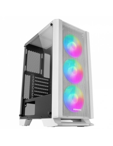 Mars Gaming MC-C Semitorre Gaming - Iluminacion FRGB - Ventana Cristal Templado - Soporte Refrigeracion Liquida - Compatible