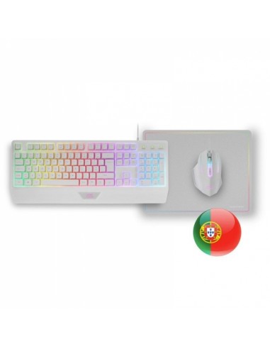 Mars Gaming MCP124 Combo Gaming 3en1 - Teclado H-Mech RGB - Raton RGB Switches HUANO - Alfombrilla Nanotextil Rainbow -
