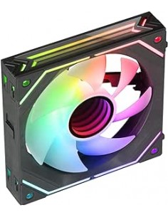 Mars Gaming MF-LINKFINITY Ventilador Modular PWM - Iluminacion Infinity Mirror 360° - Conexion Modular LINKFINITY - Control
