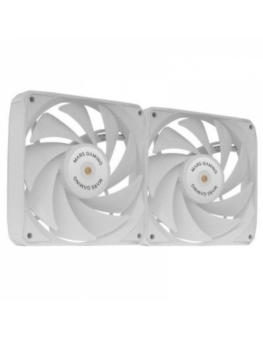 Mars Gaming MF-NCLX2 Kit de Ventiladores - Aspas Hibridas - Rodamientos FDB de Cobre - Pads Antivibracion - Conexion PWM -