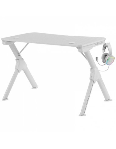 Mars Gaming MGDW Mesa Gaming - Estabilidad Imbatible - Acero y Fibra de Carbono - Gestion de Cableado - Soportes para