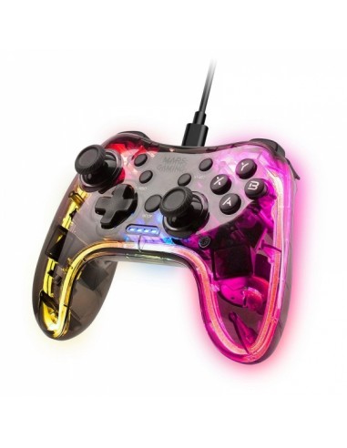 Mars Gaming MGP-C Gamepad Profesional - Iluminacion NEON RGB - Vibracion Haptica Dual - Compatibilidad Multiplataforma - 20