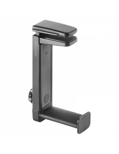 Mars Gaming MHH2 Soporte de Cascos - Instalacion Dual Gancho-Soporte - Mecanismo 360-- Ajustable - Agarre Firme -
