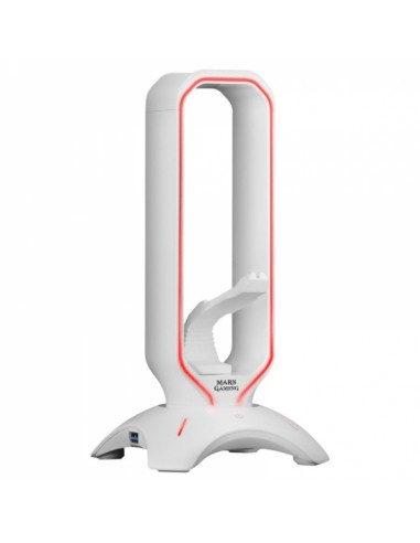 Mars Gaming MHHPRO Accesorio 3 en 1 - Soporte Auriculares - Bungee Raton - 2 Puertos USB 3.0 - Iluminacion RGB Flow 10 Modos