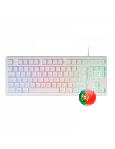 Mars Gaming MK023 Teclado Gaming - Tecnologia H-Mech RED - Iluminacion FRGB LED - Anti-Ghosting - Compatibilidad Universal -