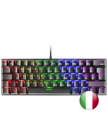 Mars Gaming MK60 Teclado Gaming Mecanico - Ultra-compacto 60-- Iluminacion RGB - Switches Antipolvo - Teclas Imborrables -
