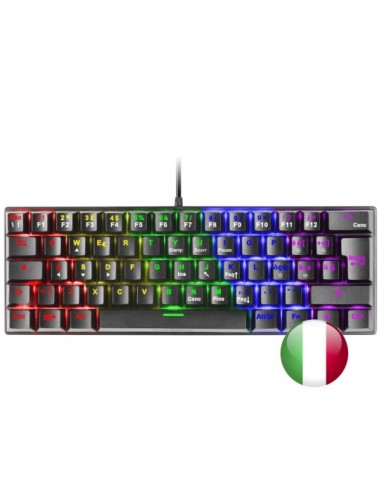 Mars Gaming MK60 Teclado Gaming Mecanico - Ultra-Compacto 60-- Switches Antipolvo - Iluminacion RGB - Teclas Imborrables -