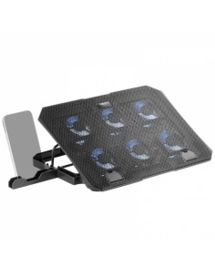 Mars Gaming MNBC23 Base de Refrigeracion - 6 Ventiladores LED Azul - Stand Ajustable - Estructura Resistente - Soporte