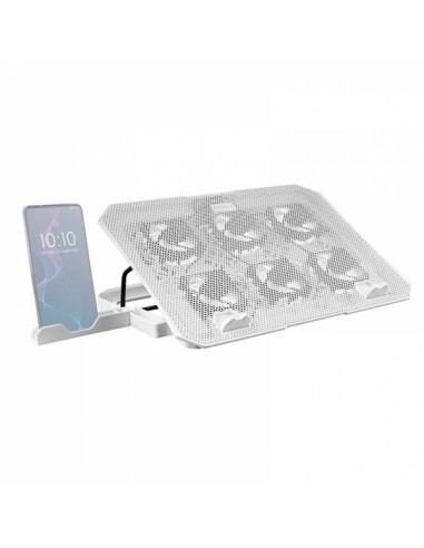 Mars Gaming MNBC23 Base de Refrigeracion - 6 Ventiladores LED Azul - Stand Ajustable - Estructura Robusta - Soporte