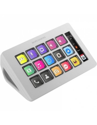 Mars Gaming MSD-ONE Dispositivo Compacto - Pantalla LCD Ampliada - Software Personalizable - Compatible con Windows y Mac -