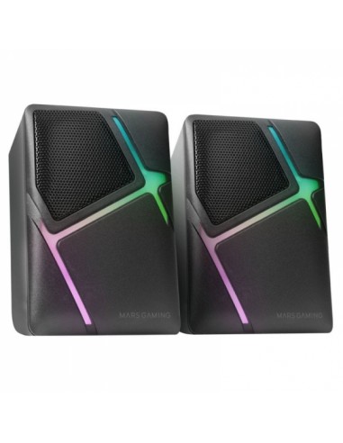 Mars Gaming MS-H Altavoces Compactos - Sonido Envolvente 10W - Iluminacion RGB Flow - Drivers Invertidos 3D-Surround -
