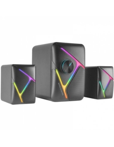 Mars Gaming MS-H21 Altavoz Gaming - Sonido 2.1 35W - Drivers 3D Surround - Iluminacion RGB - Control Frontal - Conexion Plug