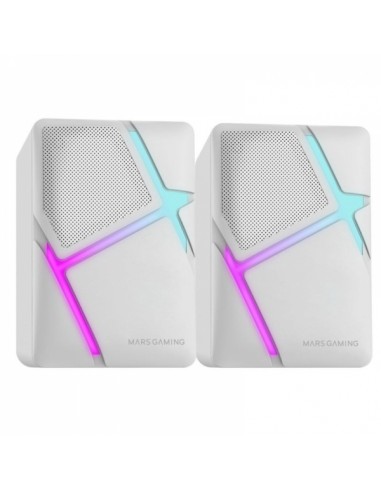 Mars Gaming MS-H Altavoces Compactos - Sonido Envolvente 10W - Iluminacion RGB Flow - Drivers Invertidos - Conexion Jack y