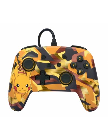 PowerA Mando con Cable Enhanced para Nintendo Switch - Camo Storm Pikachu