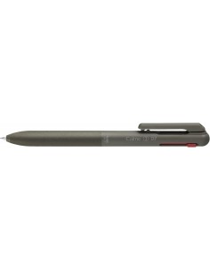 Pentel Calme Boligrafo Retractil de 3 Colores 0.7mm - Cuerpo Color Verde- Colores Tinta Azul-Rojo y Negro