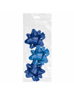 Dohe Chic Pack de 3 Lazos para Regalo - Forma de Estrella - Tamaño 8cm - Color Azul